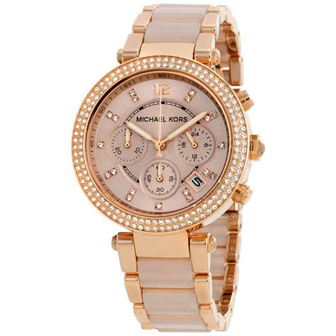 Michael Kors parker rose gold dial